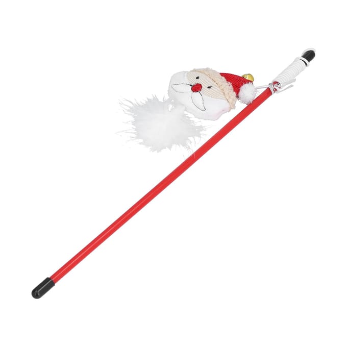 Funny Cat Stick Interactief en multifunctioneel plastic Kerstman Cat Wand Stick Toy white