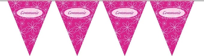 Folat - Vlaggenlijn communie roze