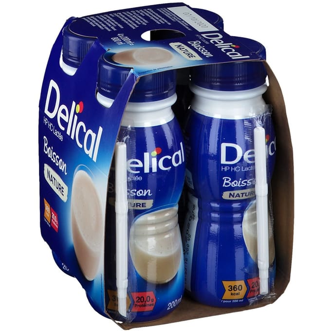 Delical Melkdrank HP-HC Natuur 4x200 Drinkbare oplossing