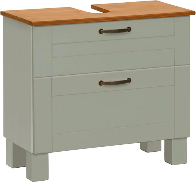 Malika-Midikast - 2-deurs 1-lade - Antraciet/Wit