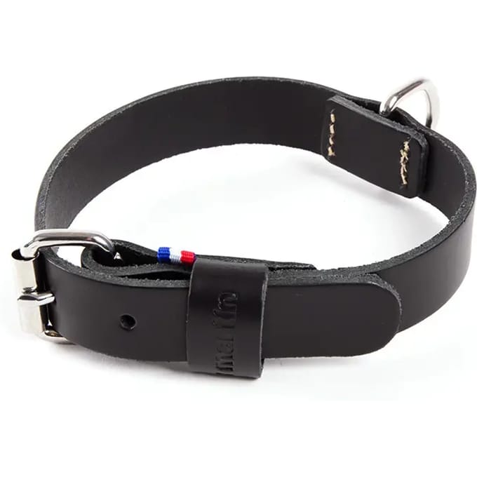 Bicolore leren hondenhalsband Martin Sellier 499