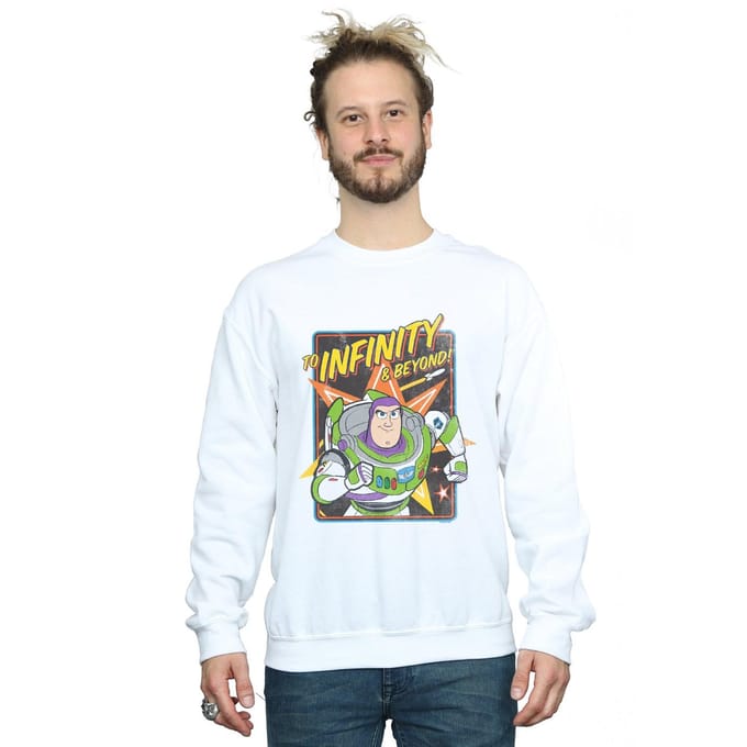 Disney Heren Toy Story 4 Buzz To Infinity Sweatshirt (Wit)