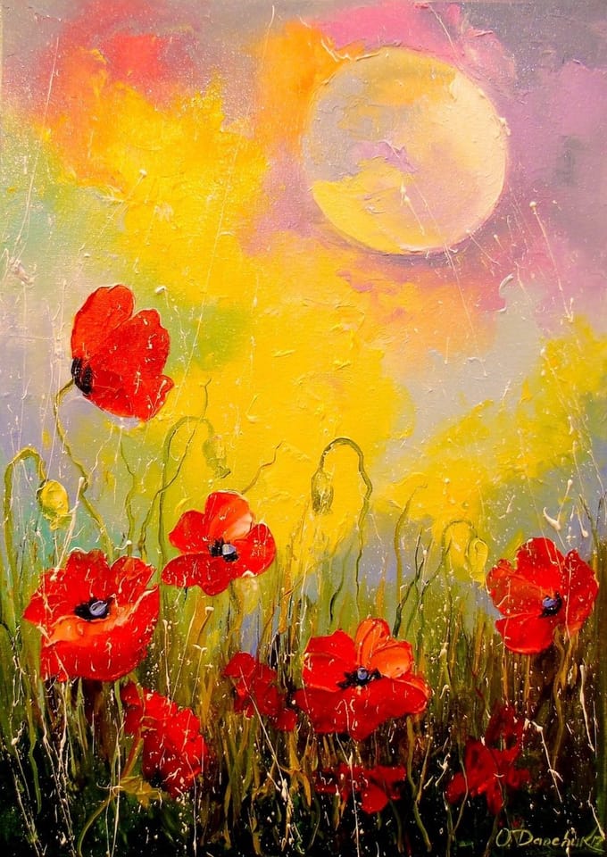 Enjoy puzzel Poppies in the Moonlight - 1000 stukjes.