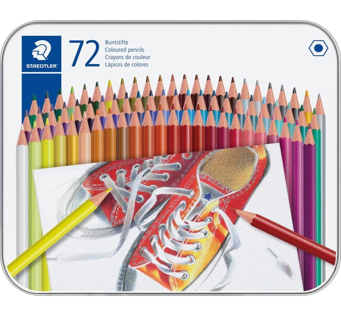 Kleurpotlood Staedtler 175 6kantig assorti blik à 72 kleuren