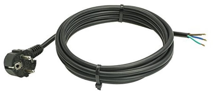 PVC Aansluitkabel 3 Meter Zwart voor Bouw en Tuin