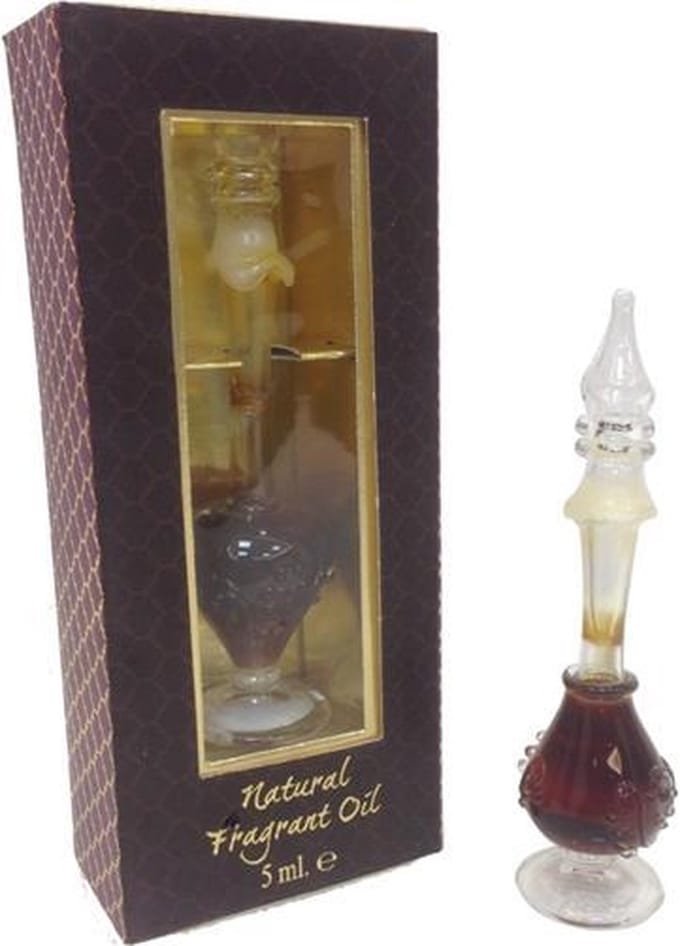 Geurolie in handgeblazen flesje patchouli - 5ml