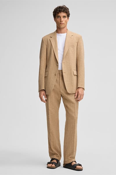 Combinatiepantalon Tomeo, oker gestreept