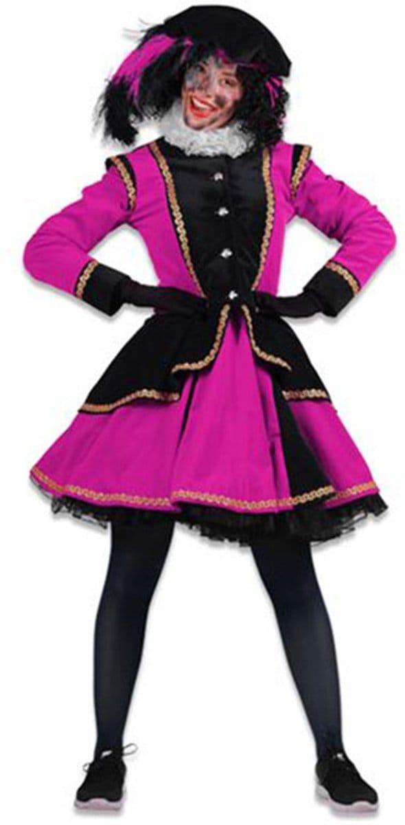 Damespiet Madrid zwart/roze (mt XS)