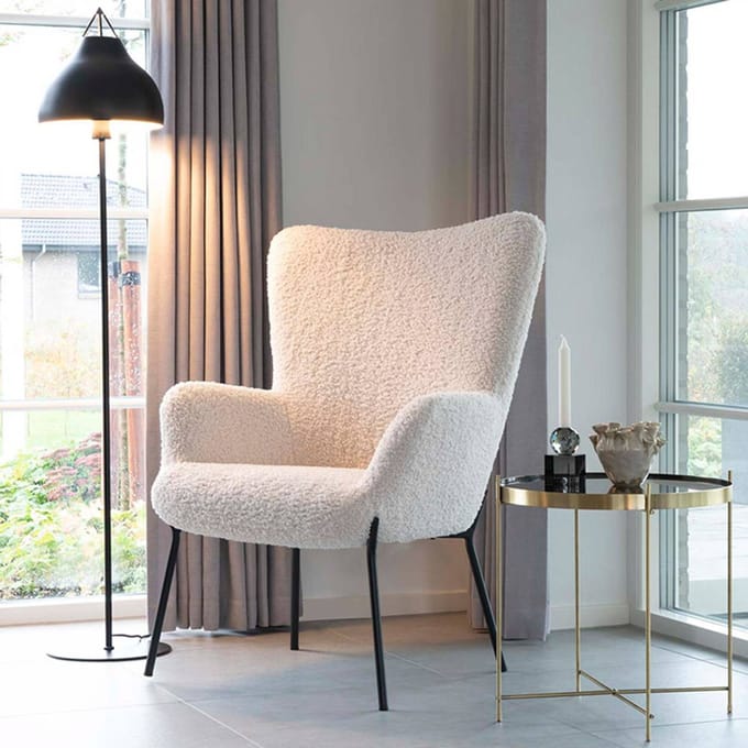 House Collection Fauteuil Helvi Wit Teddy