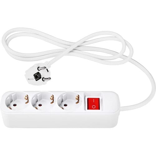 TRONIC Stekkerdoos, 3-voudig (wit)