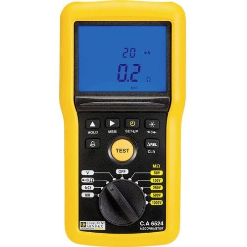 Chauvin Arnoux C.A 6524 Isolatiemeter 50 V, 100 V, 250 V, 500 V, 1000 V 200 GΩ