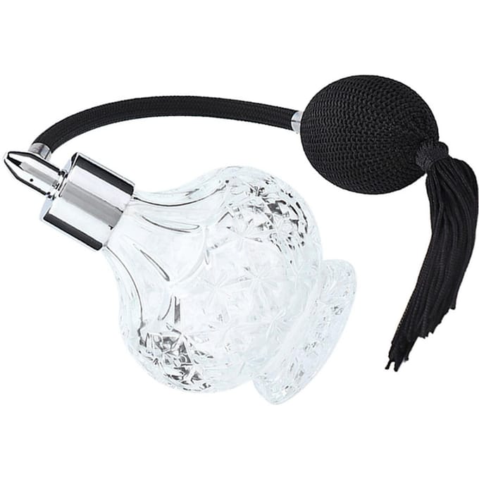 Retro Glazen Parfumflesje Hervulbare Kwast Lege Spuitfles Verstuiver 80ml black