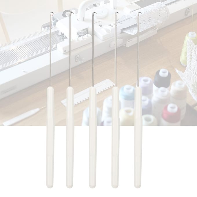 5 stuks Breimachine Haaknaalden met Handvat voor Silver Reed SRP50 SRP60 SRP60N white