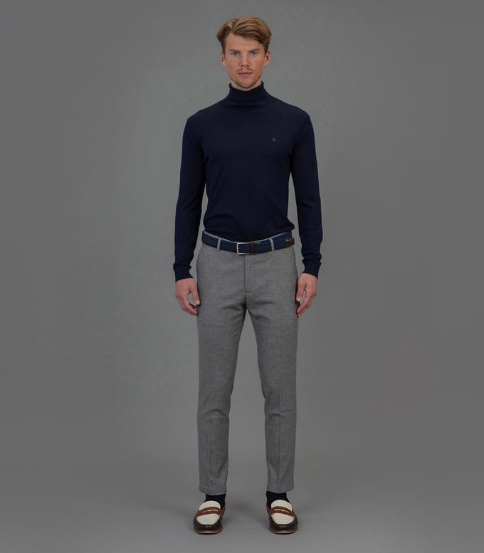 Laurent Vergne - Coltrui- Blauw - Maat M - Slim Fit
