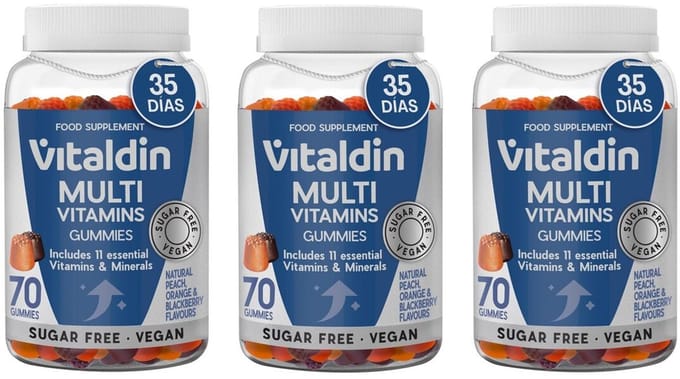 Vitaldin Multivitamine Gummies Volwassenen Fruit 3 potten Vegan Suikervrij