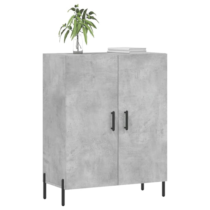 vidaXL - Dressoir - 69,5x34x90 - cm - bewerkt - hout - betongrijs