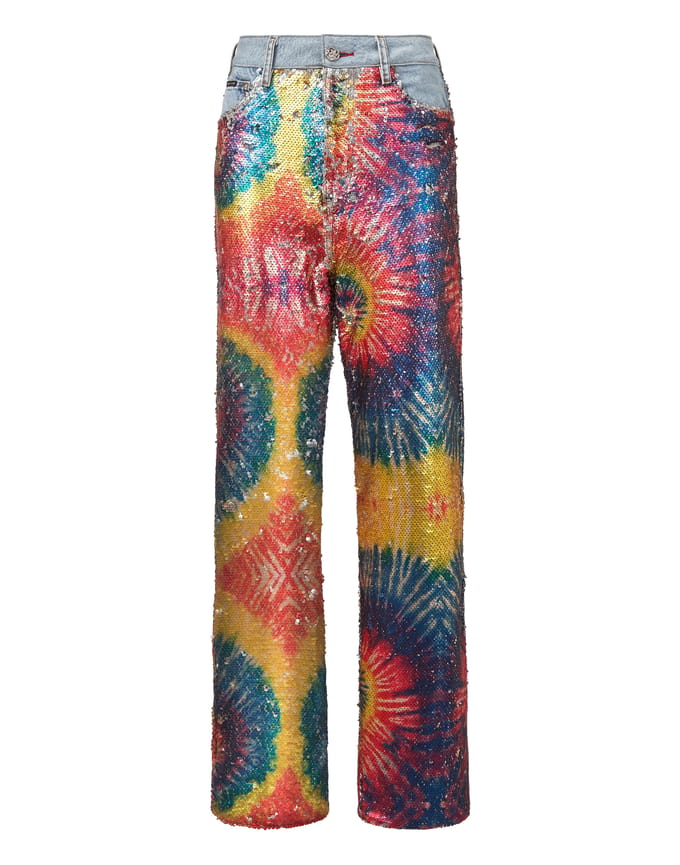 Denim Broek Losjes Tie Dye