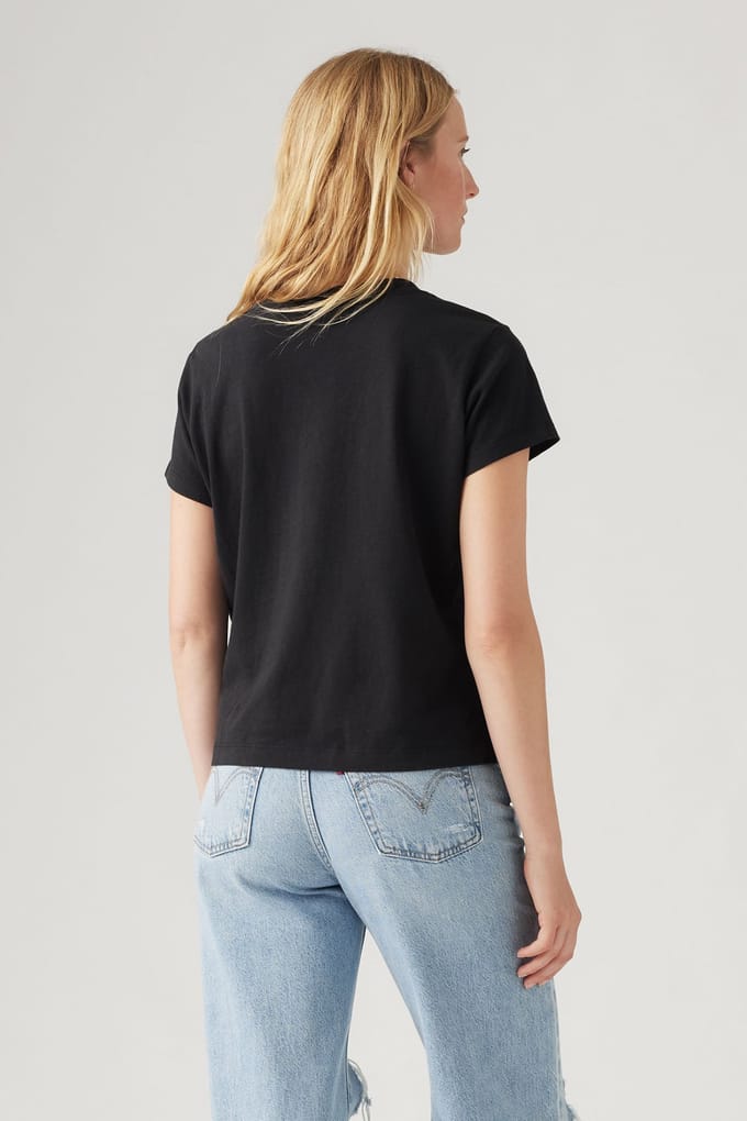 Levi's Boxy Vneck Tee Caviar Slub Größe: S | Hemden Outlet | Damen