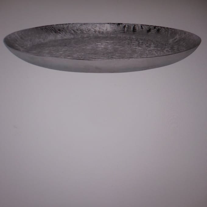 Schaal Cross Zilver D35xh3cm Aluminium