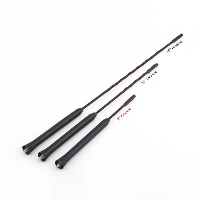9 /11 /16  Schroef-in AM/FM Dakantenne Zweep Mast Auto Antennes 16"
