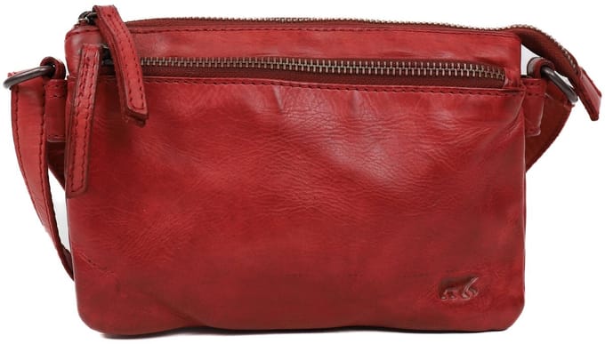 Bear Design Maithe Leren Schoudertas - Dames Crossbodytas - Donker Rood