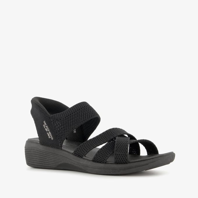 Skechers Arya Slip-ins Sandalen zwart Textiel - Dames - Maat 39