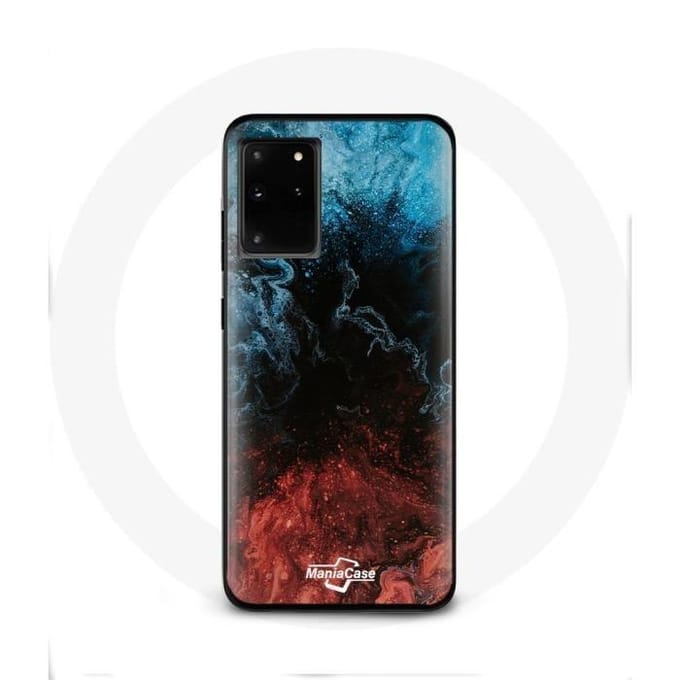 Hoesje - Samsung - Galaxy S11 Plus - Flexibel - Abstract - Rood Zwart Blauw