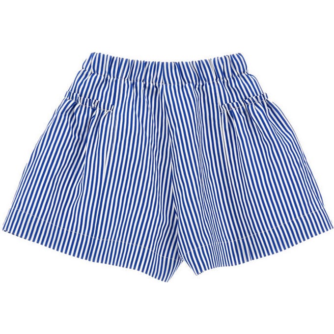 gestreepte shorts wit en blauw