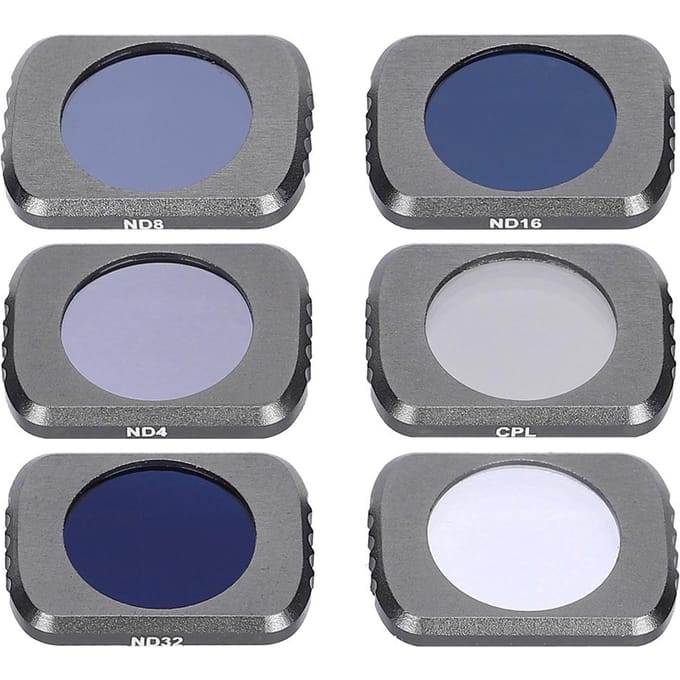 Kit de Filtres d'Objectif Junestar 6 en 1 STAR CPL ND4 ND8 ND16 ND32 Léger pour OSMO POCKET gray