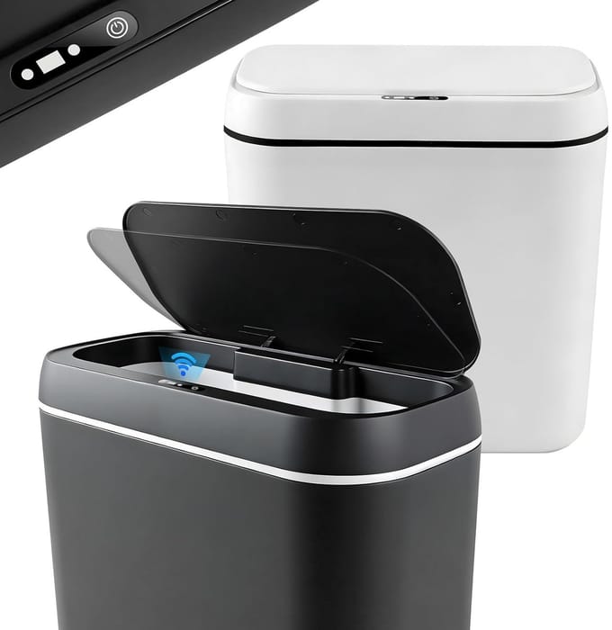 Prullenbak met sensor – automatische afvalemmer set van 2 – stil soft close – waterdicht IPX6 – 2x15 liter