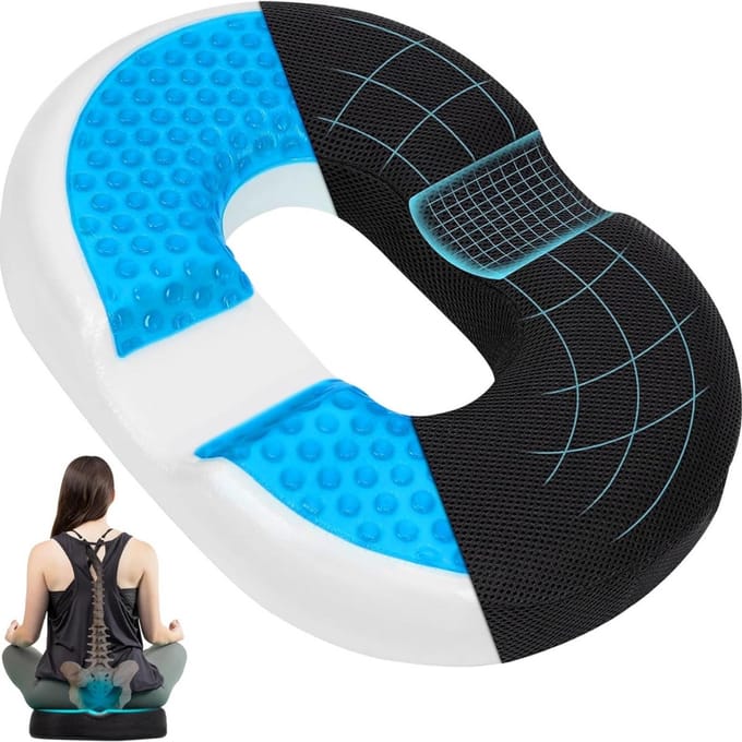 Zetelkussen - Ergonomisch Kussen - Lang Zitten - Druk Verdelend - 40 x 30 cm - Zwart