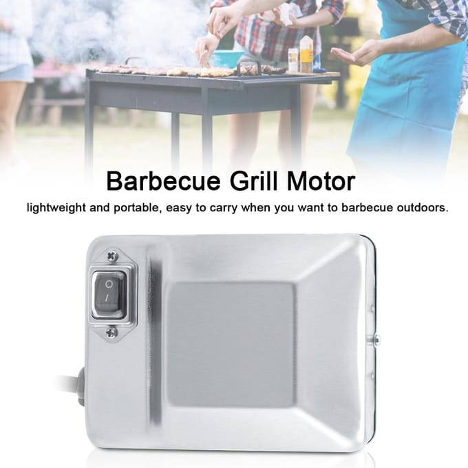 Stevige Duurzame Draagbare Roestvrijstalen Elektrische Barbecue Grill Motor gray