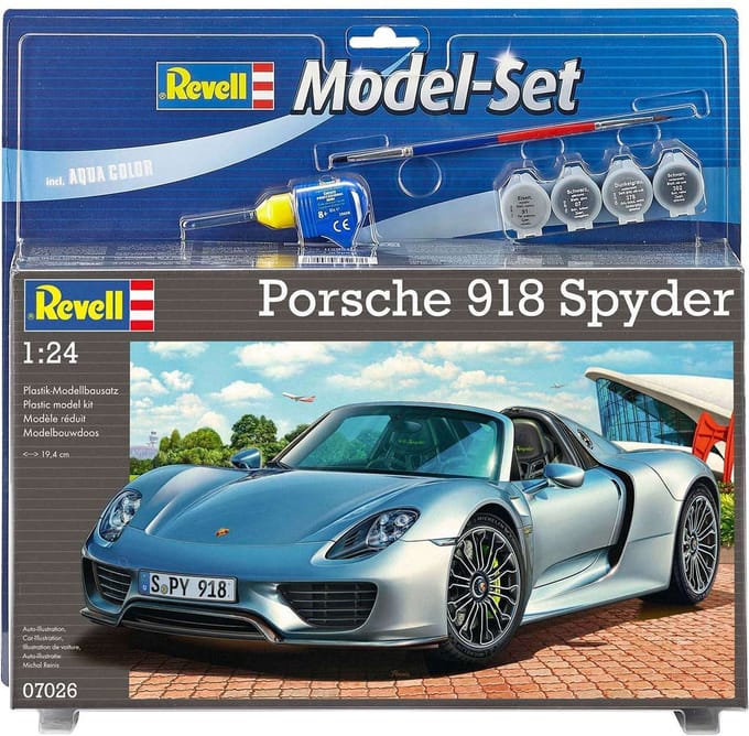 Revell Modelbouwpakket Auto - 67026 Porsche 918 Spyder - Duitse Sportauto - Model Set Plastic - 1:24 - Modelbouw