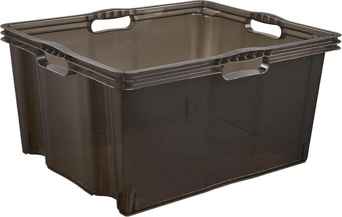 Opbergdoos 'Franz', 44 liter, kristalgrijs