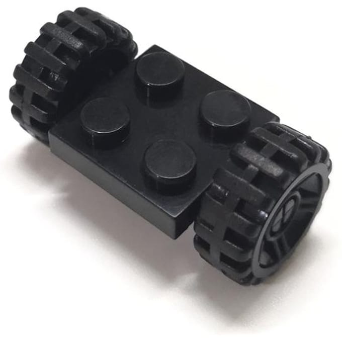 BRICOLAGE Blocs de Construction Figures Briques Axe Siège & Roues 1x2 2x2 Éducatif Créatif Dimensionnel Fonctionne Avec Jouets idéal pour black
