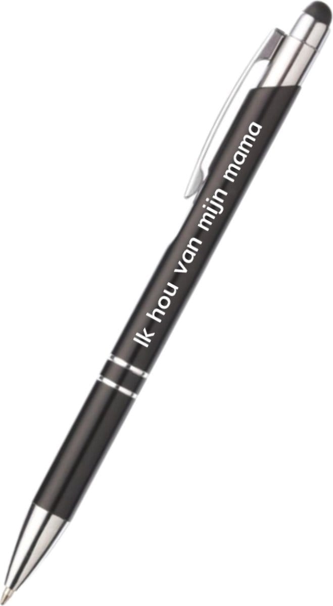 Akyol - ik hou van mijn mama pen - zwart - gegraveerd - Mama - moeder - geschenk moeder - mama - vrouw - met soft touch