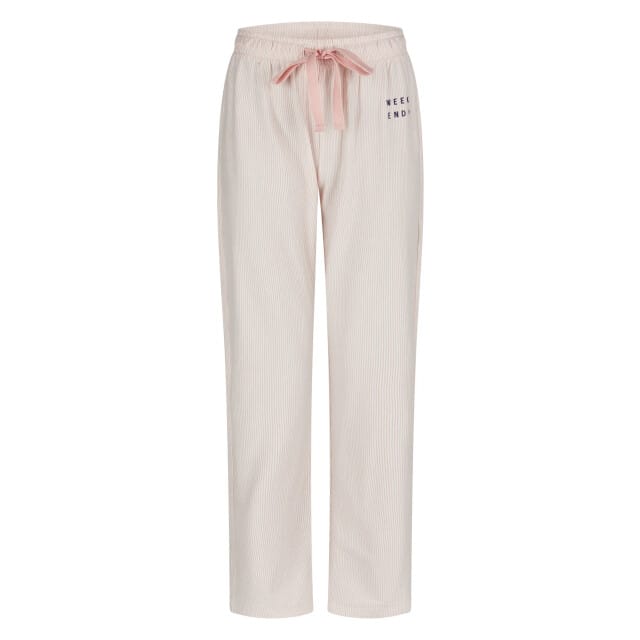 By Louise Dames Pyjama Set Lang Blauw/Roze Gestreept - Maat L