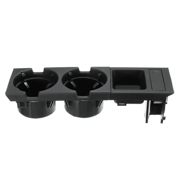 Auto Voorkant Middenconsole Bekerhouder + Munthouder Lade voor BMW 3Serie E46 1998-2004 Zwart black