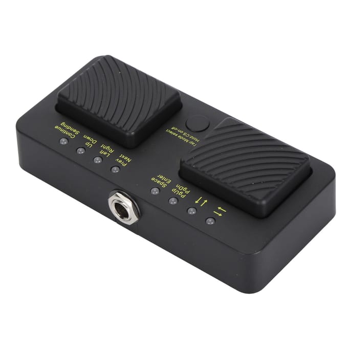 Bluetooth Pagendraaier Draadloze Muziekblad Pagina Controller Voetschakelaar Pagina Turner Pedaal voor Tablet black
