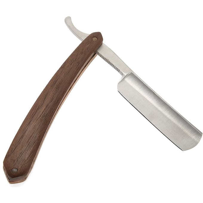 Palissander Klassieke Houtnerf Barbier Scheermes Rechtzijdige Scheermes Opvouwbaar Scheermes brown
