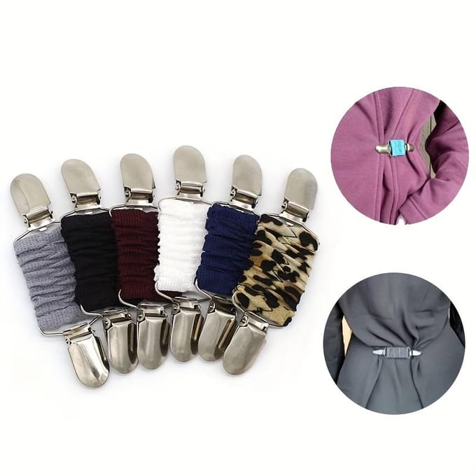 Pince à vêtements élastique Broches Pull Châle Cape Épingles pour femmes Filles Vêtements blanc