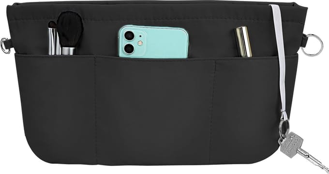 Tasorganizer met 13 vakken, waterafstotend nylon, zwart, M