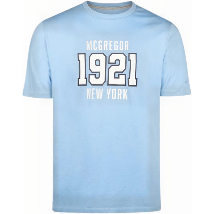McGregor T-shirt Sky Blue Größe: S | Bedruckte T-Shirts Outlet | Herren | Blau