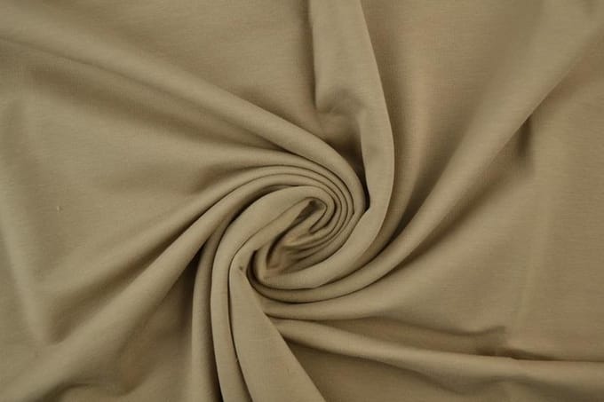 French terry stof - Taupe - 10 meter
