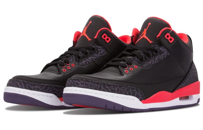 Jordan 3 Retro Crimson 136064-005 44 black