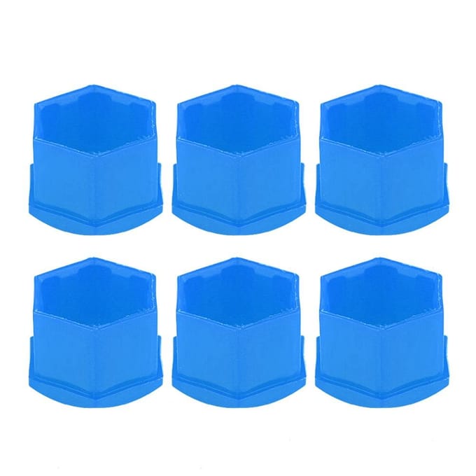 20 stuks 21mm Moer Auto Wiel Auto Naaf Schroef Bescherming Anti-diefstal Afdekkap Blauw blauw