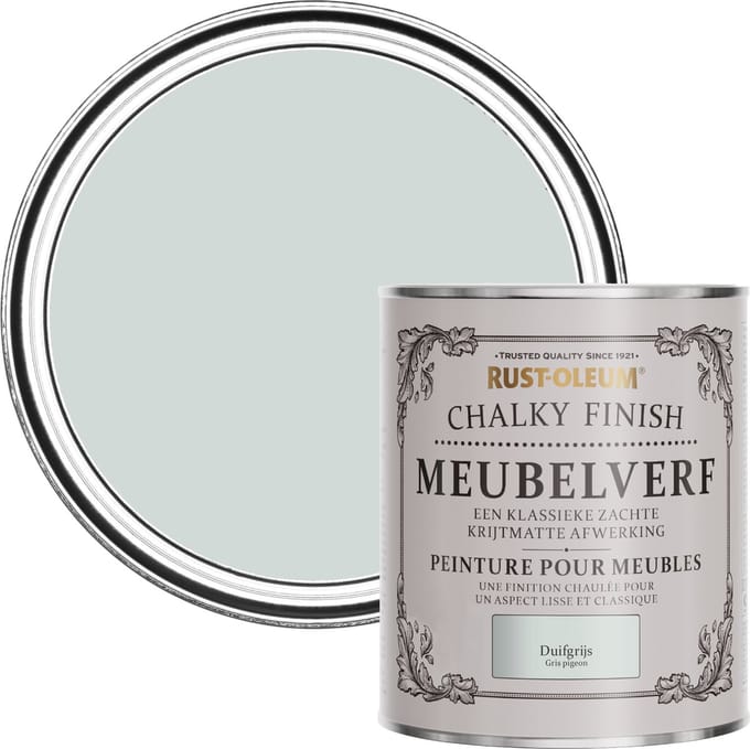 Rust-Oleum Lichtgrijs Chalky Finish Meubelverf - Duifgrijs 750ml
