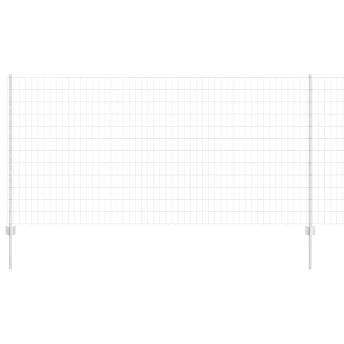 vidaXL - Euro-hek - met - palen - 25 - x - 1,2 - m - Gegalvaniseerd - staal - Mesh