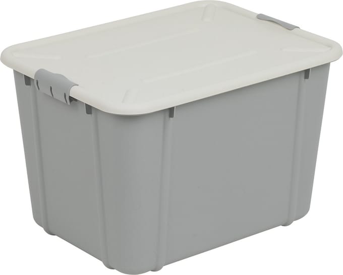 BranQ Velur - Opslagcontainer met deksel 30L - Opberger - lichtgrijs