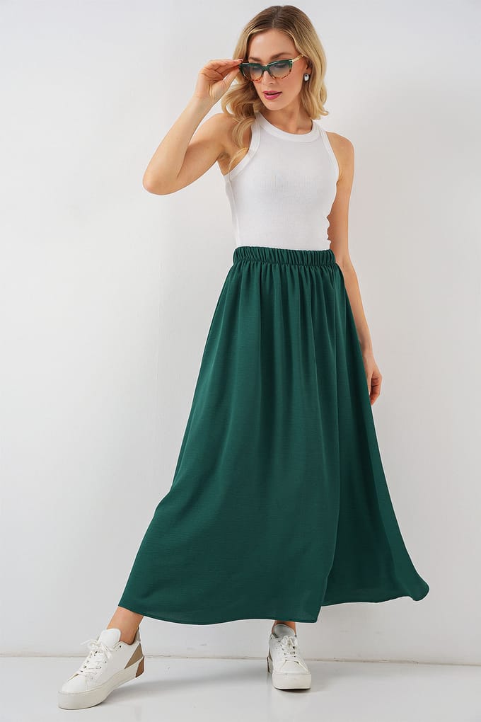 Maxi Rok met Elastische Taille
